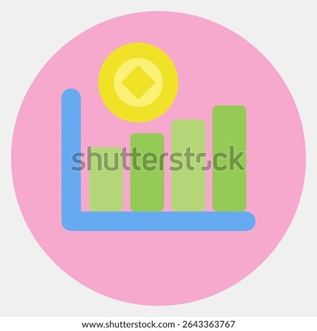 Icon hash rate. Crypto currency elements. Icon in color mate style.