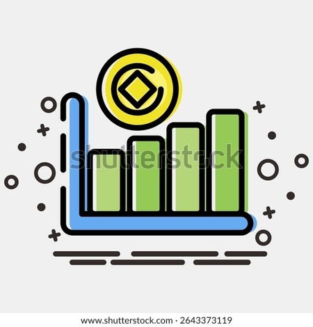 Icon hash rate. Crypto currency elements. Icon in MBE style.