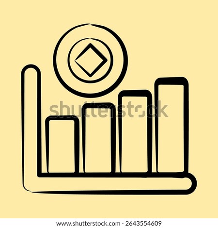 Icon hash rate. Crypto currency elements. Icon in hand drawn style.