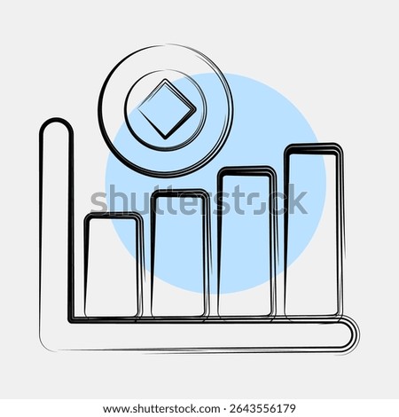Icon hash rate. Crypto currency elements. Icon in color spot style.