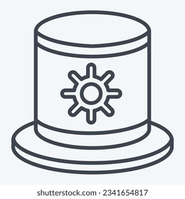 Icon Hat. related to Argentina symbol. line style. simple design editable. simple illustration