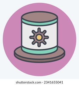 Icon Hat. related to Argentina symbol. color mate style. simple design editable. simple illustration