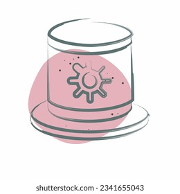 Icon Hat. related to Argentina symbol. Color Spot Style. simple design editable. simple illustration