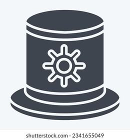 Icon Hat. related to Argentina symbol. glyph style. simple design editable. simple illustration