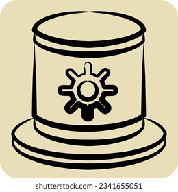 Icon Hat. related to Argentina symbol. hand drawn style. simple design editable. simple illustration