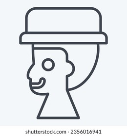 Icon Hat. related to Camping symbol. line style. simple design editable. simple illustration