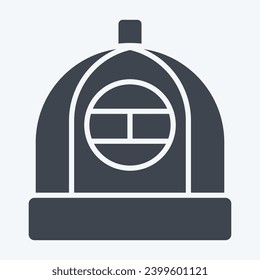 Icon Hat. related to Chinese New Year symbol. glyph style. simple design editable. simple illustration