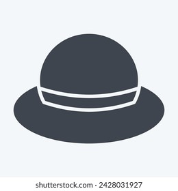 Icon Hat. related to Kenya symbol. glyph style. simple design editable. simple illustration