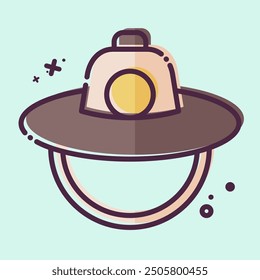 Icon Hat. related to Korea symbol. MBE style. simple illustration