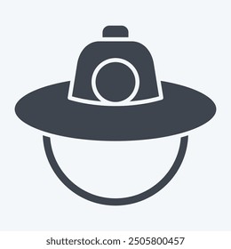 Icon Hat. related to Korea symbol. glyph style. simple illustration