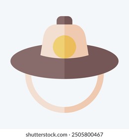 Icon Hat. related to Korea symbol. flat style. simple illustration