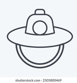 Icon Hat. related to Korea symbol. line style. simple illustration