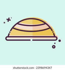 Icon Hat. related to Ramadan symbol. MBE style. simple design editable. simple illustration
