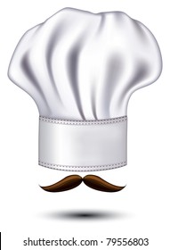 icon hats chef with a mustache vector