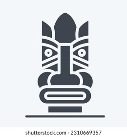 Icon Hawaiian Statue. related to Hawaii symbol. glyph style. simple design editable. vector
