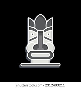 Icon Hawaiian Statue. related to Hawaii symbol. glossy style. simple design editable. vector
