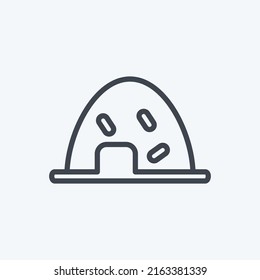 Icon Hay. suitable for Garden symbol. line style. simple design editable. design template vector. simple symbol illustration