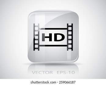 icono del vídeo de hd