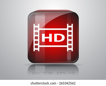 icono del vídeo de hd