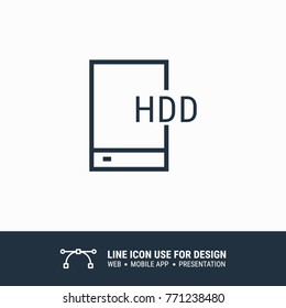 Icon hdd graphic design single icon vector illustration