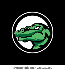 icon head gator vector isolated