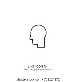 Icon head graphic design single icon vector