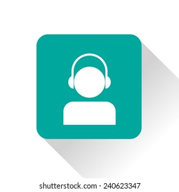 icon of head in headphones