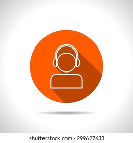 icon of head in headphones