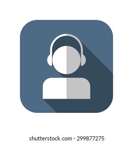 icon of head in headphones