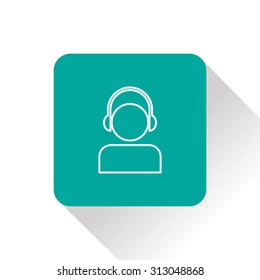 icon of head in headphones