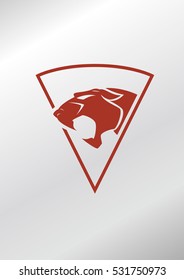 Icon with head of a panther. Template for identity, logo and prints