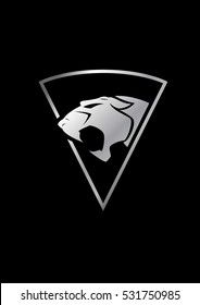 Icon with head of a panther. Template for identity, logo and prints