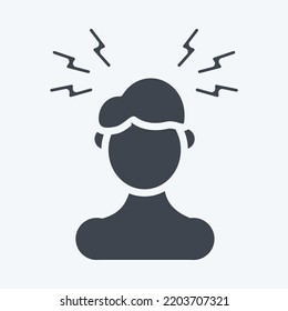 Icon Headaches. suitable for flu symbol. glyph style. simple design editable. design template vector. simple illustration