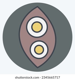 Icon Headlight. related to Spare Parts symbol. color mate style. simple design editable. simple illustration