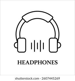 Icon a headphones, isolated against a clean background.