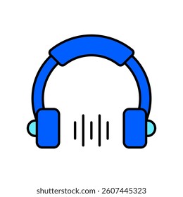 Icon a headphones, isolated against a clean background.