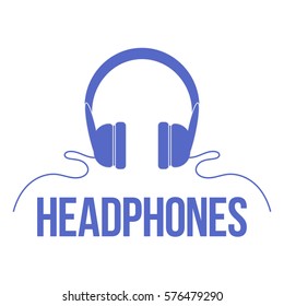 Icon headphones. Vector isolated image. The concept of street art. It can be used as prints, posters, printed materials, videos, mobile apps, web sites and print projects.