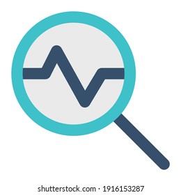 diagnóstico de estado de iconos con estilo plano y color azul dominante