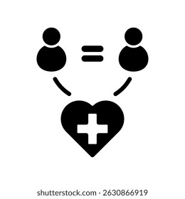 Icon a health equity, isolated against a clean background.