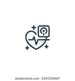 An icon for a health and wellness podcast with a heart rate monitor.