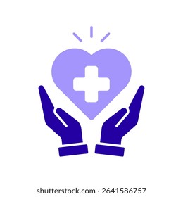 Icon a healthcare, isolated against a clean background.