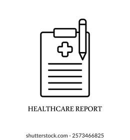 Icon a HEALTHCARE REPORT, isolated against a clean background.
