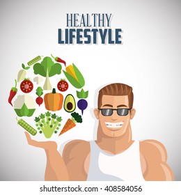 Icon of Healthy Lifestyle design, vector illustration