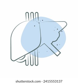 Icon Healthy Liver. related to Hepatologist symbol. Color Spot Style. simple design editable. simple illustration