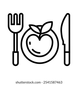 Icon of a healthy meal representing wellness and nutrition.