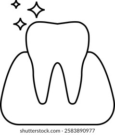  Icon of healthy shiny teeth and gums