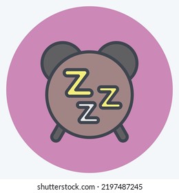 Icon Healthy Sleep. suitable for Healthy symbol. color mate style. simple design editable. design template vector. simple illustration