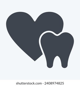 Icon Healthy Teeth. related to Dental symbol. glyph style. simple design editable. simple illustration