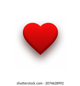 Icon Heart 3D for design presentation or application design