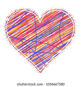 the icon is heart. abstract colorful vector
